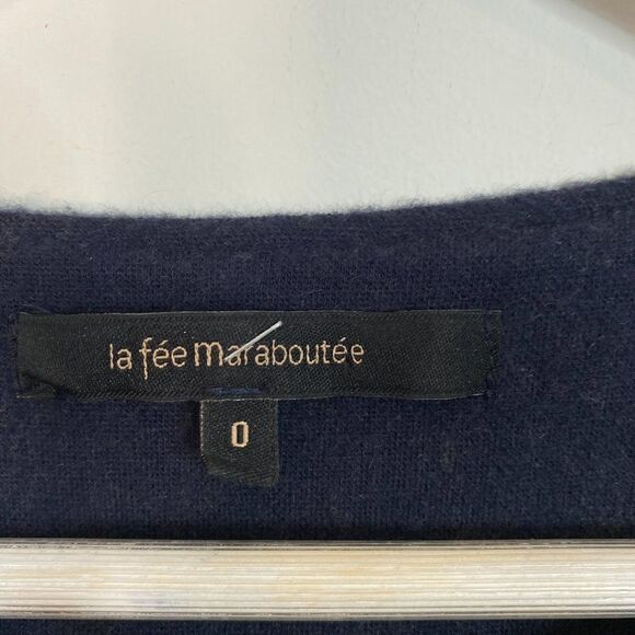 La Fee Maraboutee Navy Blue and Brown Speckled Sweater Dress - Picture 7 of 8